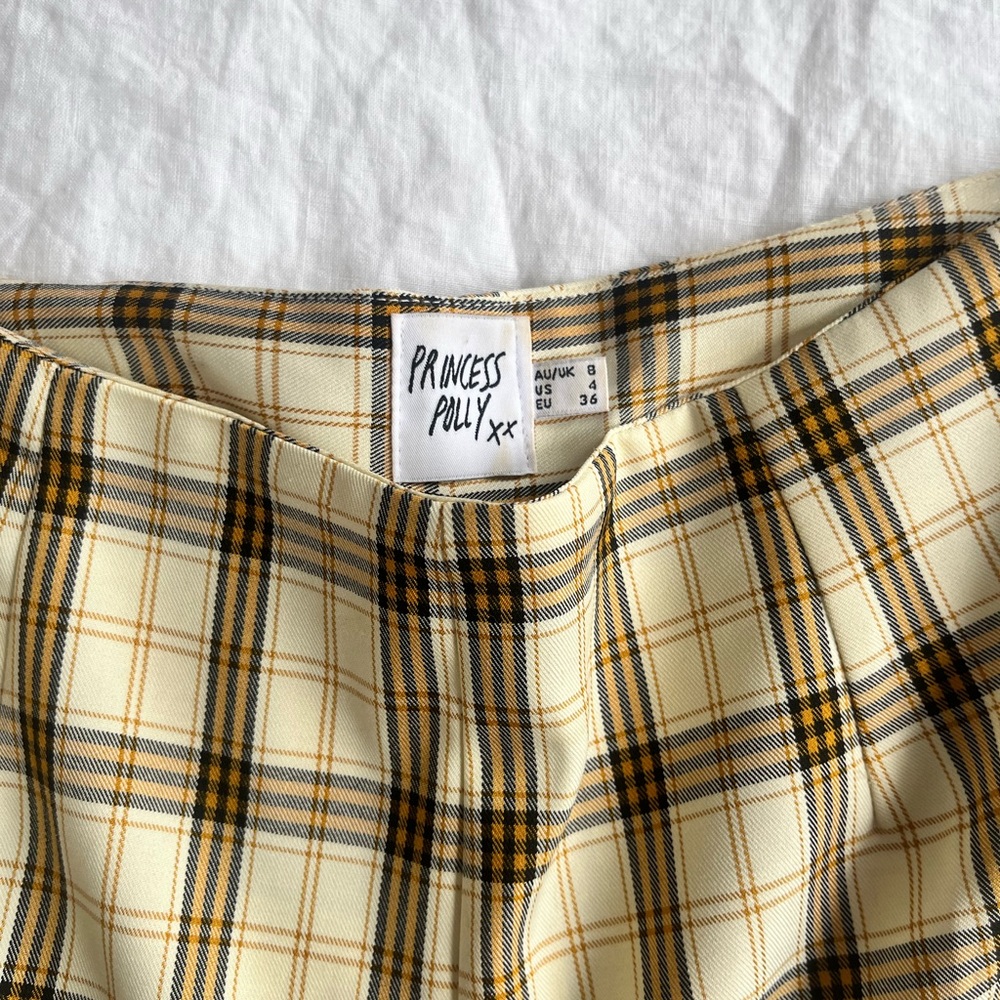 Brown Checkered Pants